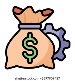 Elemento De Icono De Gestión De Fondos Para El Diseño