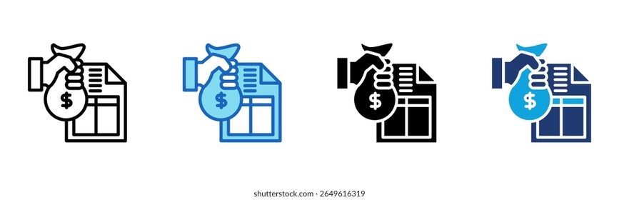 Fondsmanagement-Symbol Multi-Style-Vektorgrafik