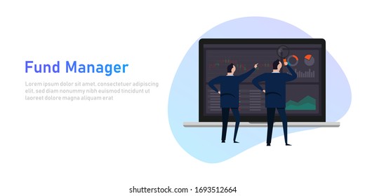 fund manager employees. Institution such as a bank, pension fund, or insurance company that manages investment of clients' money