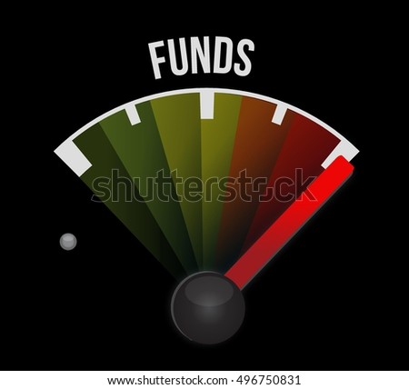 fund meter illustration design over a black background