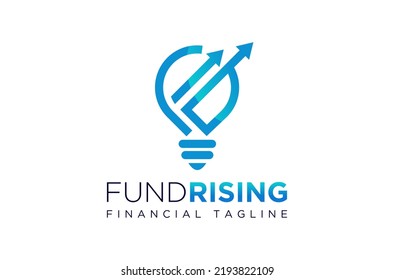 Fund Rising Business Idea Logo Design Vector Icon Symbol Illustrations, multifunctional logo that can be used in many business companies and services. It is ready to print.