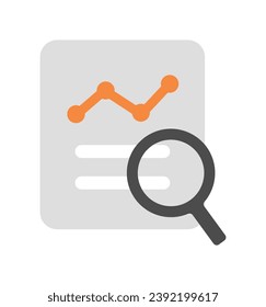 Icono de vector de análisis fundamental