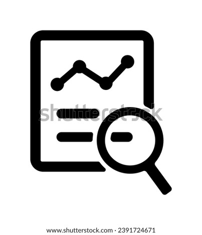 Fundamental analysis vector icon illustration