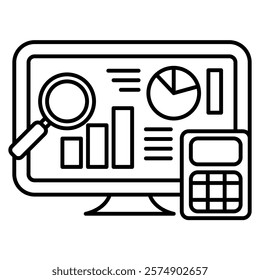 Fundamental Attribution Icon - Line Style - Cognitive Biases Theme