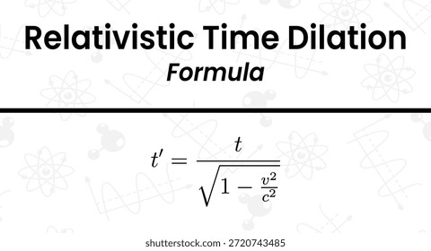 The fundamental equation of relativistic time dilation explaining how clocks run slower at high velocities