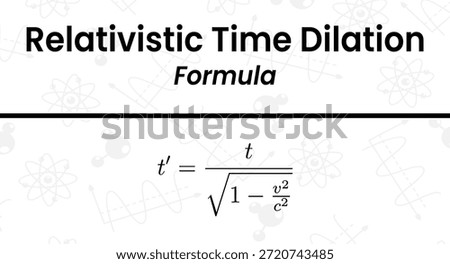 The fundamental equation of relativistic time dilation explaining how clocks run slower at high velocities