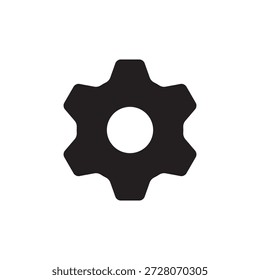 Un icono de configuración de engranaje único fundamental y simple.
