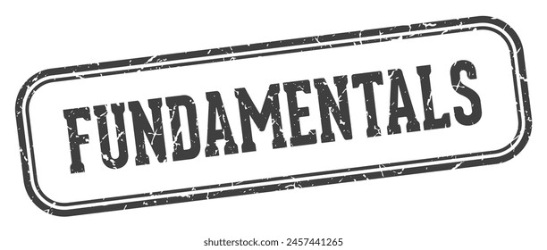 fundamentals stamp. fundamentals rectangular stamp isolated on white background