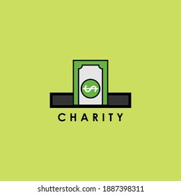 funding charity donation money icon vector symbol illustration