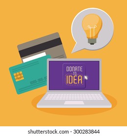 Funding digital design, vector illustration eps 10