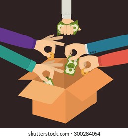 Funding digital design, vector illustration eps 10