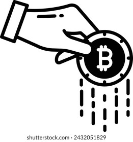 Funding glyph and line vector illustration