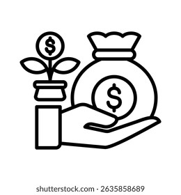 Funding Icon Element For Design