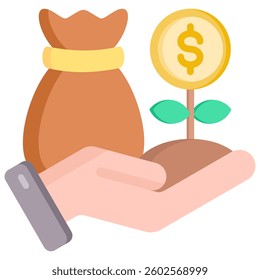 Funding Icon Element For Design And Vector