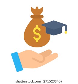 Icono de financiación Ilustración vectorial de diseño plano