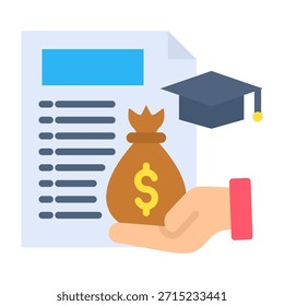 Icono de financiación Ilustración vectorial de diseño plano