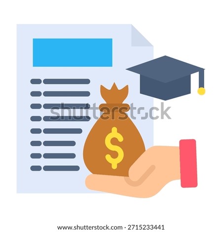Funding Icon Flat Design Vector Illustration