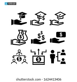 funding icon isolated sign symbol vector illustration - Collection of high quality black style vector icons
