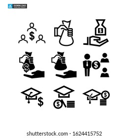 funding icon isolated sign symbol vector illustration - Collection of high quality black style vector icons
