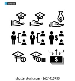 funding icon isolated sign symbol vector illustration - Collection of high quality black style vector icons
