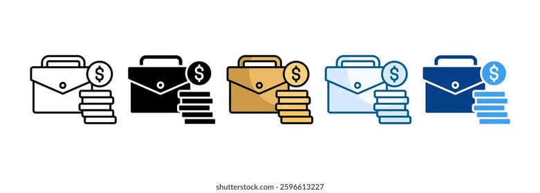 Funding Icon Set Multiple Style Collection