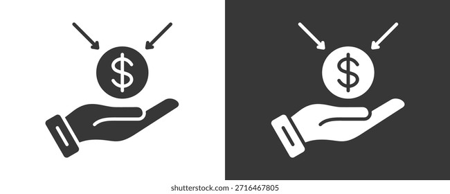 Funding Icon Set Vector Collection Isolated In Black And White