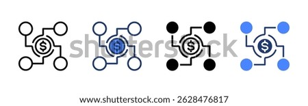 Funding icon sheet multiple style collection