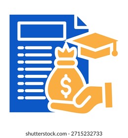 Icono de financiación de diseño de color sólido Ilustración vectorial