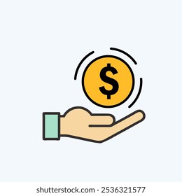 Funding icon vector art image.