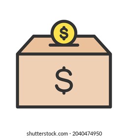 Imagen vectorial de icono de financiación. También se puede utilizar para Business Startup. Adecuado para aplicaciones móviles, aplicaciones web y medios impresos.