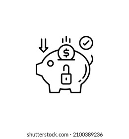 icono de financiación en vector. logotipo