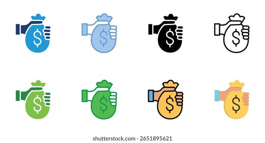 Conjunto de iconos de financiación Vector Colección de estilo múltiple