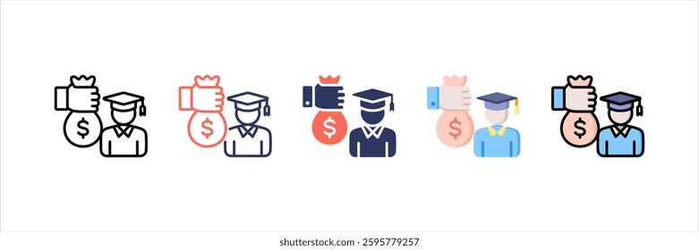 Funding Multi Style Icon Set