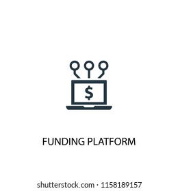 funding platform creative icon. Simple element illustration. funding platform concept symbol design from Crowdfunding collection. Can be used for web and mobile.
