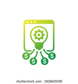 funding platform icon on white