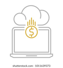 Funding platform outline icon