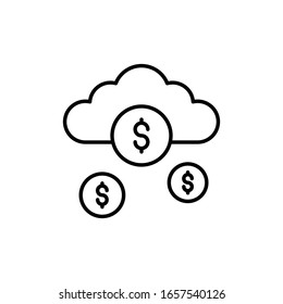 Funding Platform Vector Outline illustration. Business Growth and investment Icon. EPS 10 File 