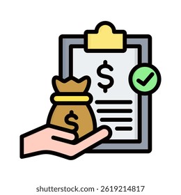 Elemento de icono de solicitud de financiación para el diseño