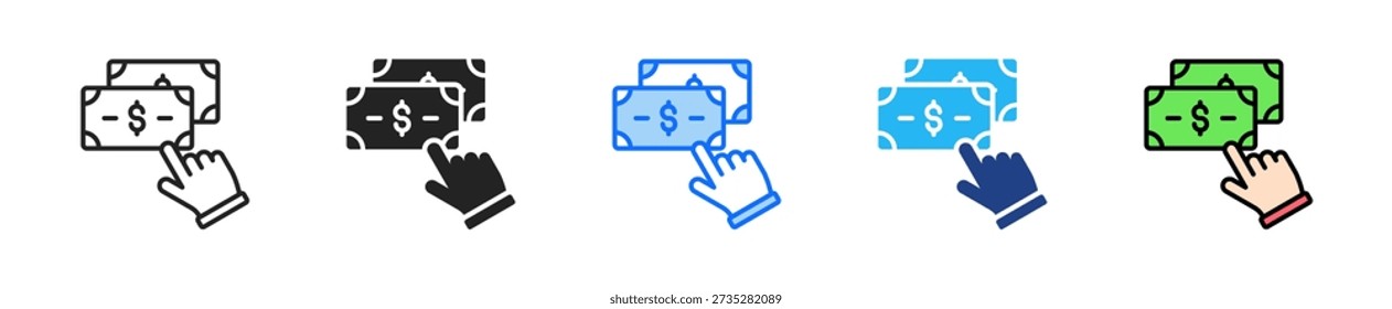 Funding Request Icon Set Multiple Style Collection