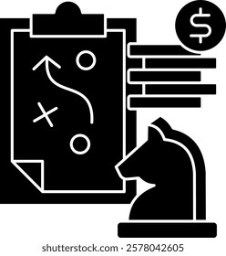 Funding Strategy Icon Glyph Vector Illustration