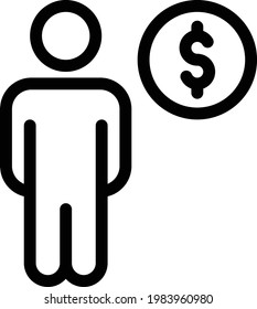 funding vector thin line icon