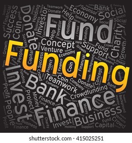 Funding ,Word cloud art background
