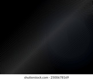 Fundo de ondas preto linhas ondas branca Waves background black lines waves white textura