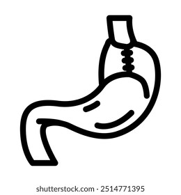 fundoplication surgery line icon vector. fundoplication surgery sign. isolated contour symbol black illustration