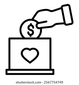 Fundraiser Icon Element For Design