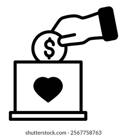 Fundraiser Icon Element For Design
