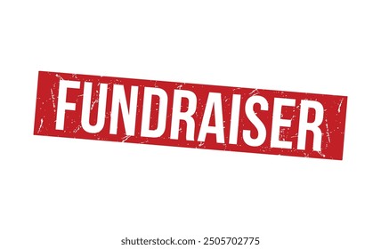 Fundraiser rubber stamp on white background. Fundraiser Stamp.
