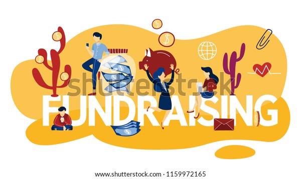 Fundraising Concept Idea Charity Sponsorship Money Stock Vector