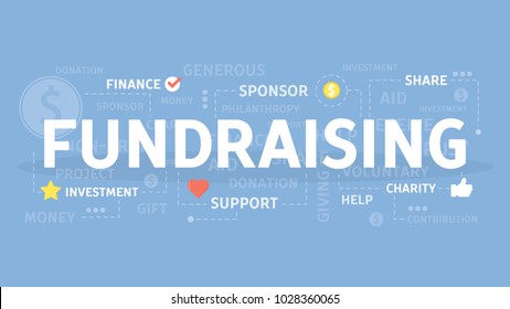 Fundraising concept illustration. Idea of support, investment and sponsor.