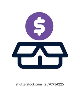 fundraising dual tone icon. vector icon for your website, mobile, presentation, and logo design.